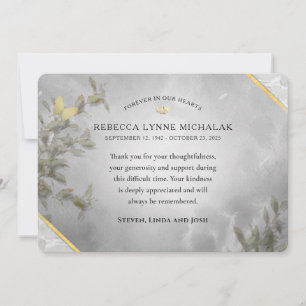 Tack Sympathy Watercolor Memorial Card Kort