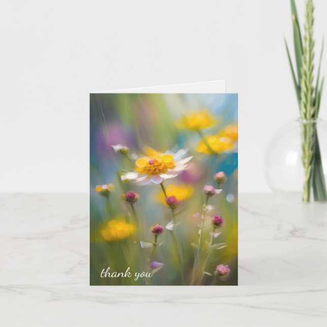 Tack Sympathy Wildblommor från familjen Kort (Framsida)