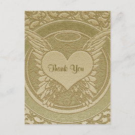 Tack | sympati | Light Guld Vykort