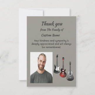 Tack Sympati Musik Gitarrer Kort