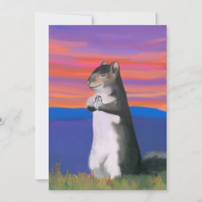 Tack, tack, bön, söt djur inbjudningar (Framsida)