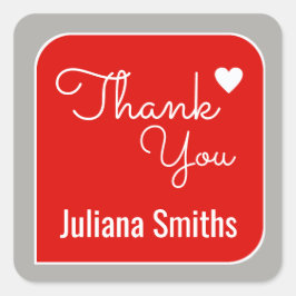 Tack/tack Fyrkantigt Klistermärke