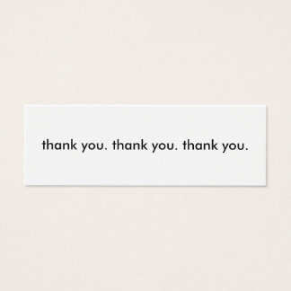 Tack, tack. litet visitkort