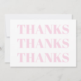 Tack, Tack, ljust rosa, modernt kort