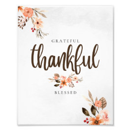 Tack, tack och lov, välsignad Thanksgiving Fototryck
