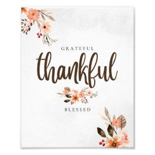 Tack, tack och lov, välsignad Thanksgiving Fototryck