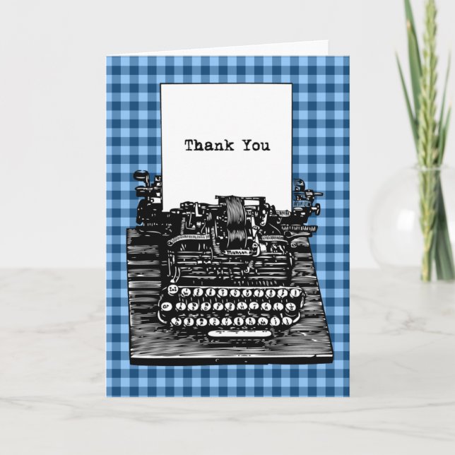 Tack tack så mycket på gammaldags skrivmaskin (Framsida)