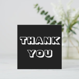 Tack, tack, svart vitt kort