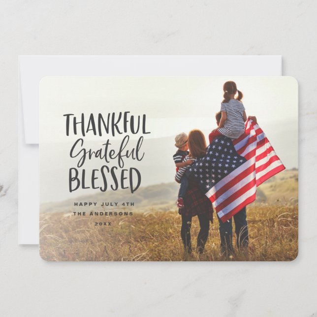 Tack, tack, välsignad thanksgiving 4:e July (Framsida)