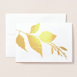 Tack, tack vare ditt kort, Botaniskt Bröllop Folierat Kort