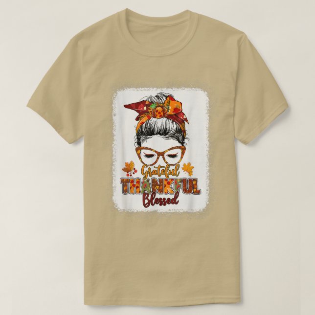 Tack, tack vare tacksam välsignad knumpkin Messy B T Shirt (Design framsida)