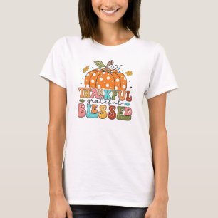 Tack, tacksam Thanksgiving för bläck polka-punkt T Shirt