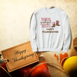 Tack, tacksam, välsignad, Happy thanksgiving | T Shirt