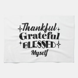 Tack, tacksam, välsignad Thanksgiving Kökshandduk