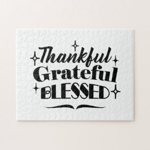 Tack, tacksam, välsignad Thanksgiving Pussel