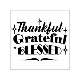 Tack, tacksam, välsignad Thanksgiving Självfärgande Stämpel