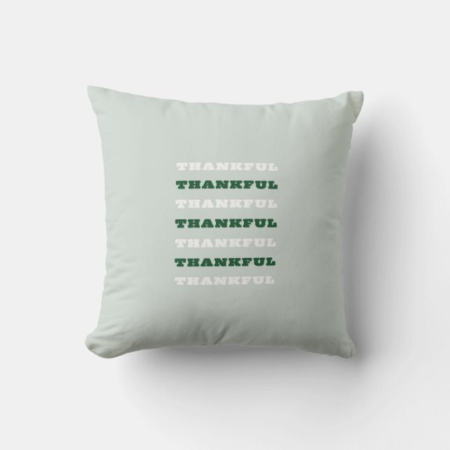 Tack, tacksamhet, tacksamhet, Grönt Kudde (Framsida)