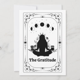 Tack Tarot Card Yoga Coffee Älskare Gratitude Inbjudningar