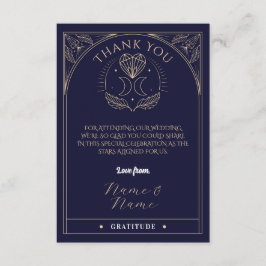 Tack Tarot Måne Kristaller Hjärtan Bröllopskort Tilläggskort