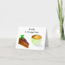 Tack Teacher Chocolate Cake & Coffee Kort