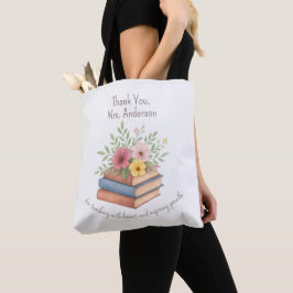 Tack Teacher - Watercolor Bokar & Flowers - Tygkasse