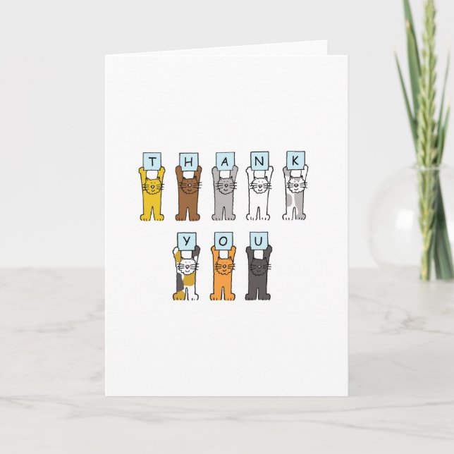 Tack Tecknad Katt (Framsida)