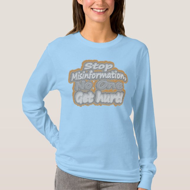 Täck teckningen om "Stoppa felinformation". Köp T Shirt (Framsida)