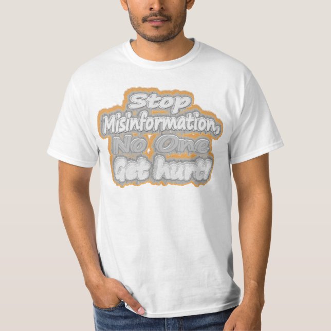 Täck teckningen om "Stoppa felinformation". Köp T Shirt (Framsida)