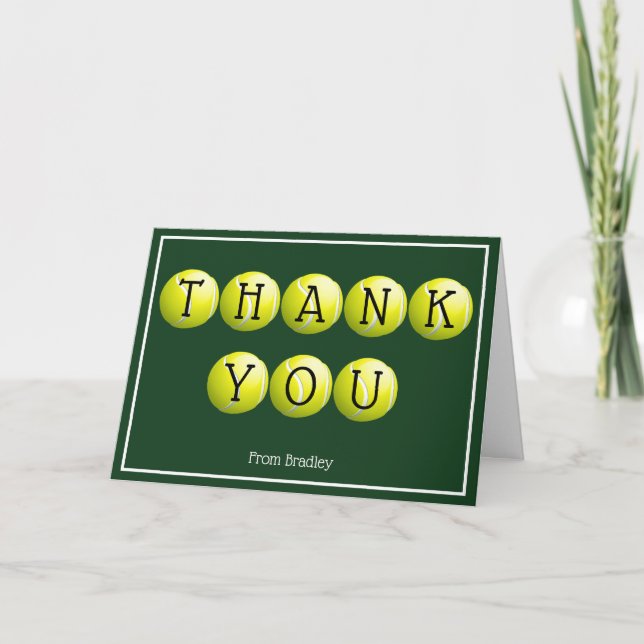 Tack tennis Anpassningsbar Personlig Kort (Framsida)