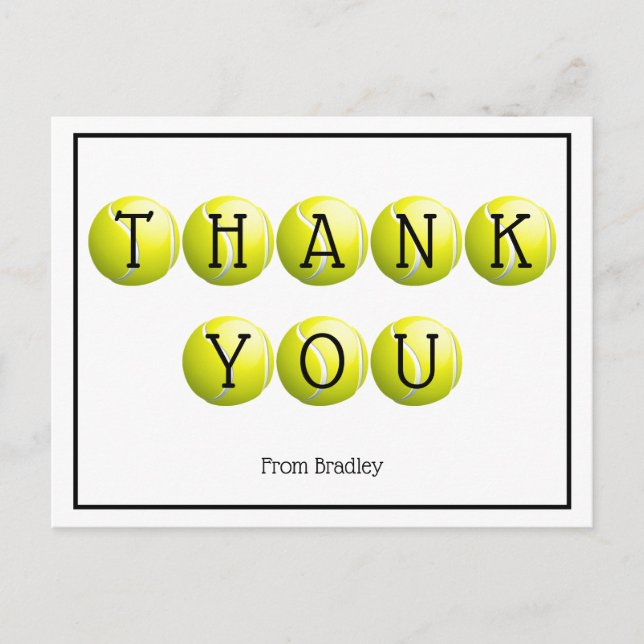 Tack tennis Anpassningsbar Personlig Vykort (Framsida)