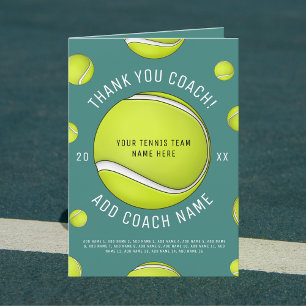 Tack tennis Coach Add Your Team Players Namn Kort