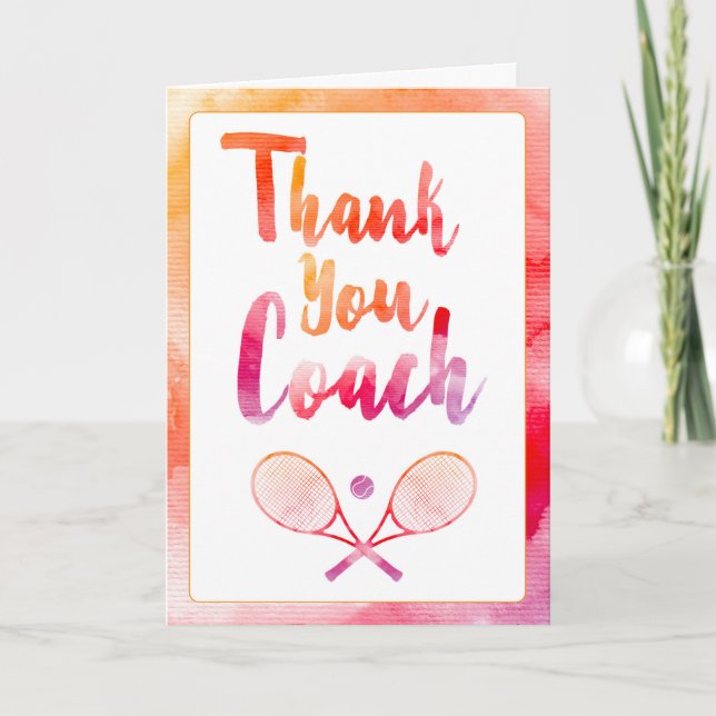 Tack Tennis Coach Greeting Card (Framsida)
