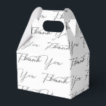 Tack Text På Vit  Presentaskar<br><div class="desc">Svart fin THANK YOU kalligrafi stil på vit.
Bakgrundsfärgen kan ändras.</div>
