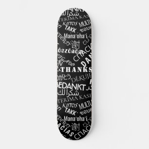 Tack Text Skateboard Multi Language Ord