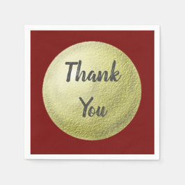 Tack Texturerad Guld-cirkelavkänning Pappersservett