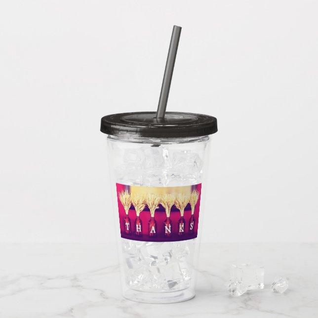 Tack Thanksgiving Flaskor Take Away Mugg (Baksida Ice)