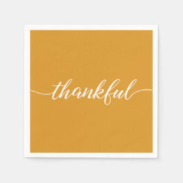 Tack | Thanksgiving Script-teckensnitt | Orange Pappersservett