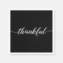 Tack | Thanksgiving Script-teckensnitt | svart