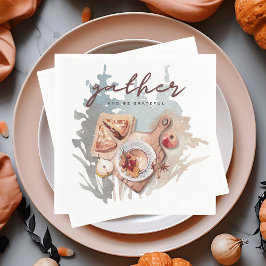 Tack Thansgiving Gathering Pappersservett