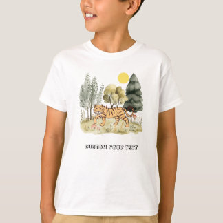 Täck tiger med anpassningsbar t shirt