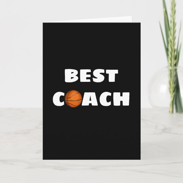 Tack till Basketball Coach Kort (Framsida)