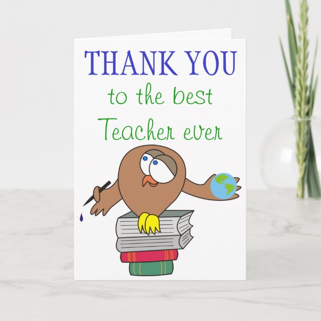 Tack till bästa lärarkort någonsin (Framsida)