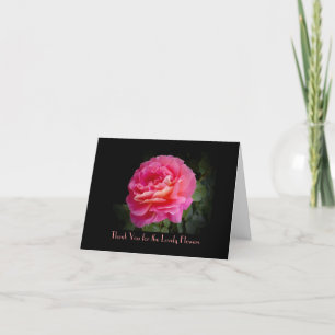 Tack till blommorna, en Perfekt Rosa ros Kort