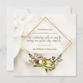 Tack till bröllopskort kort