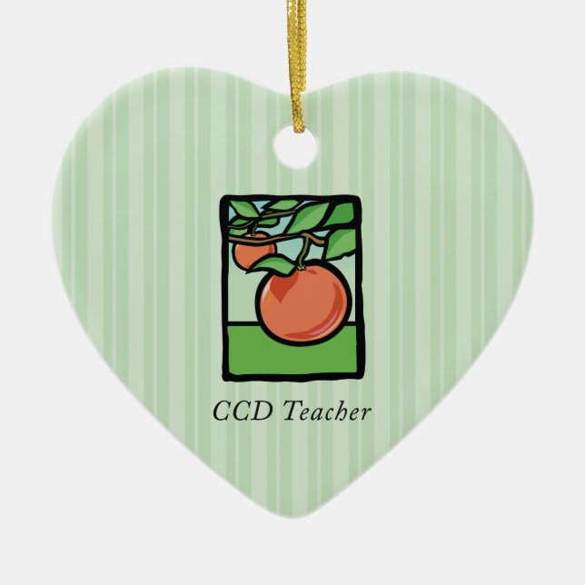 Tack till CCD-lärare, Apple Julgransprydnad Keramik (Framsidan)