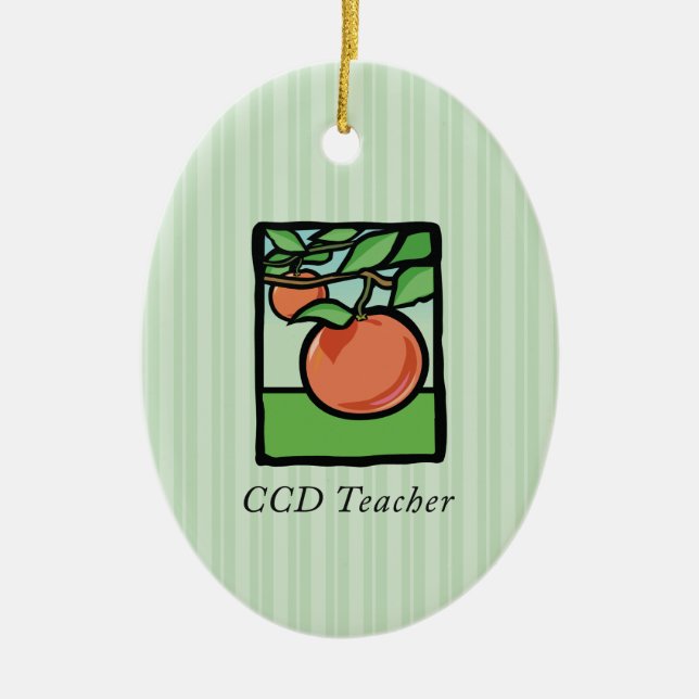 Tack till CCD-lärare, Apple Julgransprydnad Keramik (Framsidan)