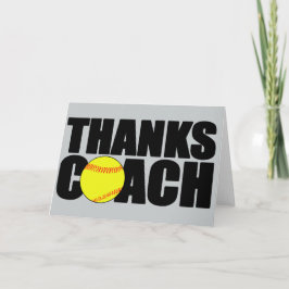 Tack till Coach Anpassningsbar Softball Coach Gree Kort