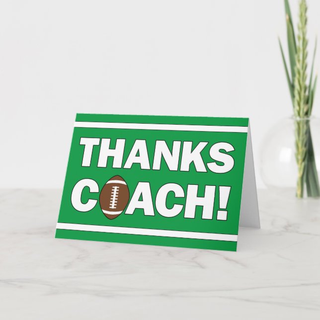 Tack till Coach Football Coach Tack Kort (Framsida)