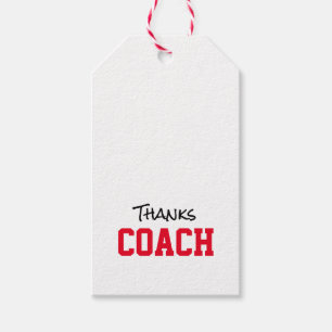 Tack till Coach Sports Team School Färg Modern Rol Presentetikett