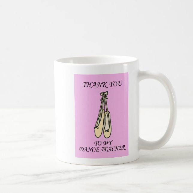 Tack till Dance Teacher Ballet Shoes Kaffemugg (Höger)